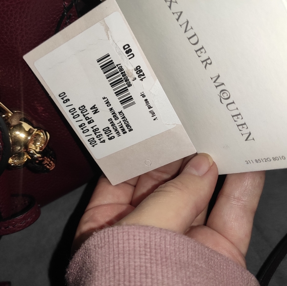 Alexander McQueen Bordeaux Leather Padlock Bag - Picture 14 of 17